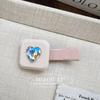 Pinza para el Cabello de Acetato con Forma de Corazón de Pedrería Coreana Pinza de Pato Dulce Versátil Pinza Lateral Pinza para Flequillo Accesorio para el Cabello para Mujeres Venta al por Mayor
