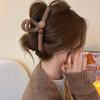 Pinza para el cabello de felpa de invierno con lazo Retro Elegante para la parte posterior de la cabeza Pinza de tiburón Estilo coreano Ins Accesorios para el cabello de agarre de alta gama