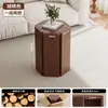 Taburete de Madera Maciza Espesor Sala de Estar Redondo Mesa de Comedor Alto Combinación Apilable Taburete Apilable Mesa Auxiliar Hogar Apilable Ordenado Taburete