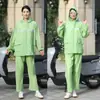 Conjunto de Impermeable y Pantalón de Lluvia, a Prueba de Tormentas de Cuerpo Completo, Reflectante, para Hombres y Mujeres, Adecuado para Pesca, Conducir, Reparto, Ciclismo al Aire Libre y Uso de Bicicleta Eléctrica