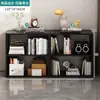 Gabinete de ocho compartimentos, gabinete negro, librero de pared, gabinete de almacenamiento, mesita de noche, gabinete de almacenamiento para el dormitorio