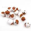 Nuevas cuentas redondas de loto de 16 mm para niños, cuentas de madera decorativas de color alce, copos de nieve de Navidad, accesorios de joyería
