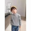 [en stock suéter para niños primavera, otoño e invierno versión coreana para bebés niños y niñas suéter personalizado con rizos cuello semi-alto estilo extranjero combinable