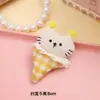 Tela Nueva de Primavera Cono de Gato Muñeco de Dibujos Animados Broche Gatito Creativo Accesorios para el Cabello de Niños
