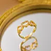 Anillo Exquisito de Circonita Súper Brillante de Celebridad de Internet para Niñas, Lujo Ligero de Alta Gama, Anillo Ajustable de Apertura, Simple con Electrochapado en Oro Real