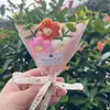Ramos de Flores Pompones Tejidas, Flores Artificiales de Hilo, Accesorios para Regalo, Mayorista Transfronterizo Fabricante, Mini Ramos de Boda de Hortensias