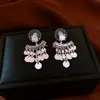 Aretes de Borla de Disco de Zirconia con Aguja de Plata de Doble Uso Estilo Minimalista Personalidad de Moda Aretes de Presión Pendientes Diarios Simples Venta al por Mayor