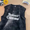 Chaleco Sin Mangas Estilo Americano Tie-Dye para Hombre, Nuevo Modelo de Verano, Marca de Moda, Camiseta sin Mangas Sencilla, Holgado Casual Estampado de Moda