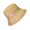 Sombrero de Pescador Cosido de Algodón + Piel de PU Personalizado por el Fabricante, Sombrero de Cubo de Moda Personalizado para Pareja, Sombrero de Cuenca para Proteger del Sol