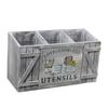 Caja de Almacenamiento Caja de Almacenamiento de Madera Organizador de Cocina Caja Clasificadora de Almacenamiento de Cuchillos, Tenedores y Palillos de Madera Gabinete para Artículos Varios de Escritorio