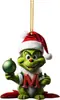 Decoraciones de Letras del Grinch de Amazon Decoraciones Navideñas Adornos para el Árbol de Navidad Decoraciones para Colgar en el Coche Dibujos Animados