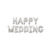 16 polegadas balão de carta de casamento feliz ouro e prata rosa ouro balão de decoração de casamento conjunto atacado