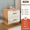 Mesa de Cabeceira Simples de Madeira Maciça Moderna Minimalista Branca Armário Pequeno de Cabeceira para Quarto de Casa Armário de Armazenamento Econômico para Aluguel