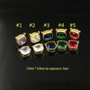 Banhado a cobre real ouro zircão laço duplo buraco quadrado quadrado pequeno pingente peça de conexão DIY jóias pulseira colar acessórios