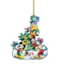 Colgante de Árbol de Navidad de Producto Nuevo Transfronterizo Colgante de Mickey Mouse Plano de Acrílico Colgante de Navidad Decoraciones Navideñas