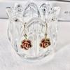 Pendientes de rosa 2023, pendientes de camelia, pendientes vintage estilo Hong Kong con diamantes, pendientes de moda de Internet para mujer.