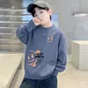 Sudadera para niño para primavera y otoño 2026 nueva moda de otoño, top elegante para niños, adecuada para niños mayores, con forro polar para invierno
