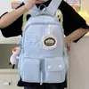 Mochila Casual Tendência de Grande Capacidade para Alunos do Ensino Fundamental II e Médio Mochila Fashion Versátil Estilo Coreano para Estudar e Ir ao Trabalho