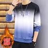 Camiseta de manga larga para hombre otoño e invierno 2022 más terciopelo para hombre ropa de otoño degradada camisa interior ropa de invierno