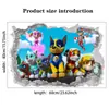 Pegatinas de Pared de Dibujos Animados Patrulla Canina Transfronterizas, Adhesivos de Pared Tridimensionales 3D para Decoración de Habitación Infantil, Impermeables, Autoadhesivos, Extraíbles