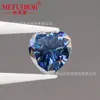 Piedra Suelta de Moissanita en Forma de Corazón Azul Oscuro, Anillo de Moissanita de Color en Forma de Corazón, Piedra para Accesorio de Joyería, Joyería en Stock