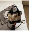 Bolsa Pequena de Emenda Estilo Ocidental Feminina 2025 Novo Estilo Estilo Suave Bolsa Transversal Moda Casual Elegante Bolsa Satchel Bolsa Balde