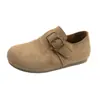 Zapatos de mujer cómodos sin cordones con tacón oculto, mules versátiles de estilo retro con tira, nuevos mocasines 2026 para otoño