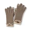 Guantes de Cachemira con Contraste de Lazo ~ Guantes de Punto 100% Cachemira Pura Consinee para Mujer, Artículos Cálidos de Otoño e Invierno