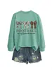 Fútbol es mi favorito Amazon Wish sitio independiente moda casual versátil sudadera para mujer