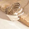 Pulsera de apertura de resorte irregular lisa europea y americana, nuevo sentido de diseño, pulsera de nicho, pulsera simple versátil de temperamento
