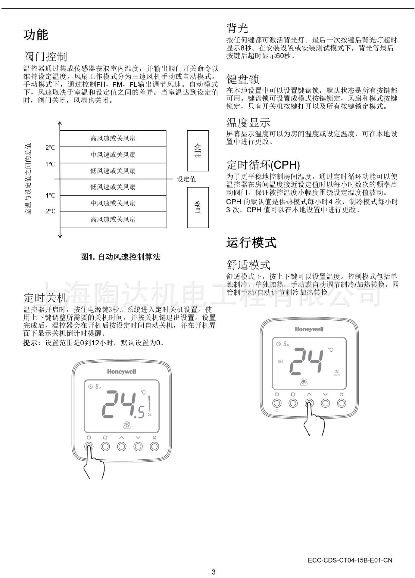四管制温控器技术说明书-TF428WNS系列-3