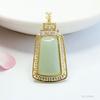 Pingente de Jade Hetian Natural Guan Yu Colar em Branco Joias Fábrica de Jade Transmissão ao Vivo Dropshipping S2120908