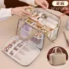 Bolsa de maquiagem portátil multifuncional Amazon transfronteiriça, bolsa de armazenamento de cosméticos com múltiplos compartimentos, bolsa de armazenamento portátil para viagem
