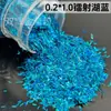 Tiras de Cebolleta Láser Hechas a Mano Flotantes Cáñamo Cristal Epoxi Pintura Láser de Siete Colores Escamas Doradas Brillo Adornos Tiras Largas Pequeñas