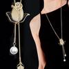Cadena de suéter de rosa negra de alta calidad para mujer, collar largo de Joker de alta gama, accesorios al por mayor, otoño e invierno