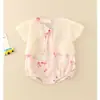Roupas de Bebê Verão Macacão de Amarrar Roupa de Sair Recém-nascido Menina Macacão Completo Lua de Mel Cem Dias Vestido Roupas de Verão