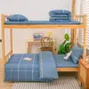 Conjunto de Cama Estudantil de Algodão 40S Desenho Animado Conjunto de Seis Peças Almofada Colchão Dormitório de Funcionários Edredom Conjunto de Três Peças de Algodão Puro