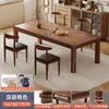 Mesa con Patas de Madera Maciza Cuidadosamente Seleccionadas, Escritorio de Trabajo Rectangular, Escritorio para Computadora, Mesa de Comedor, Escritorio Grande para Uso en la Sala de Estar, Escritorio para Tareas