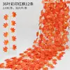 Videira de Folha de Bordo Vermelho Videira de Flor de Plástico Folhas Decoração Videira Flor Artificial Treliça Planta de Teto Tubo de Plantação Enrolamento