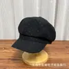 Nuevo Sombrero Octagonal Vintage con Pedrería para Mujer, Temporada Primavera y Otoño 2025, Moderno y Versátil, Gorra de Boina Adelgazante, Sombrero de Artista, de Moda
