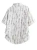 Camisa Masculina de Verão Manga Curta 2026 Gradiente Moda Temperamento Versátil Estilo Item Quente Respirável Manga Curta Estilo Férias na Praia