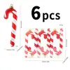 Decorações de Natal Bastões de Doce Coloridos Caixa com 6 Peças Conjunto de Pequenos Pingentes Decorações de Árvore de Natal Amazon