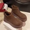 Nuevas botas de invierno 2026 con suelas gruesas, botines, zapatos cálidos de algodón, botas estilo Martin para mujer, botas forradas de felpa para otoño e invierno, botas estilo Birkenstock