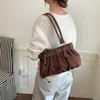Bolso de Mano Vintage de Gamuza Plisado para Mujer, Bolso Pequeño, Nueva Moda Otoño/Invierno 2026 Bolso de Hombro Versátil para el Uso Diario