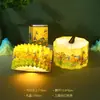 Ventilador em Forma de Leque com Caligrafia Estilo Antigo DIY, Livro em Forma de Paisagem de Mil Milhas, Luminária Noturna Dobrável de Alto Padrão para Ambiente, Presente de Aniversário para Amigos