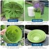Vaso de Flores de Plástico Extra Grande e Alto, Vaso de Montanha Branco Verde Espesso, Controle de Raízes, Respirável, Vaso de Plantas Rosa Verde para Plantio, Atacado