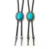 Corbata Bolo Turquesa Popular de Venta Caliente Europea y Americana Colgante Cadena de Suéter para Hombre de Moda Corbata Bolo Vaquero Occidental