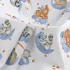 Franela de Algodón Tejido Estampado de Dibujos Animados Terciopelo Terciopelo Cepillado Tela para Pijamas y Ropa de Casa para Niños