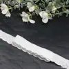 Tanglong Sencillo Perforado Flor Pequeña Algodón Bordado Encaje Accesorios DIY Blanco 2cm Ropa Infantil Encaje