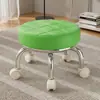 Taburete Bajo con Ruedas para Belleza Impecable, Taburete Pequeño con Ruedas Universales para Niños, Uso en Casa para Niños Pequeños, Taburete Redondo Simple de Moda Silencioso con Ruedas